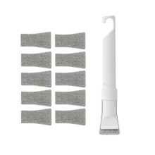 Fugenschaber mit austauschbarem Pad, multifunktionales Schaberbürsten-Set, geeignet für die Abflussreinigung in engen Bereichen, Haushalt und Küche
