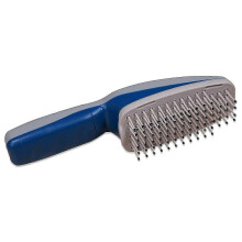 Dog Cat Grooming Brush compatible with Shedding and Detangling Double Sided Comb compatible with Pets with Soft Bristles