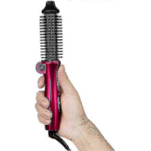 Opvouwbare krultangkam met ionentechnologie, mini elektrische krulborstel compatibel met haarstyling.