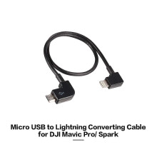 Adaptateur câble micro USB vers Lightning compatible avec DJI Spark et Mavic Pro, compatible avec Android et iOS pour le transfert de données