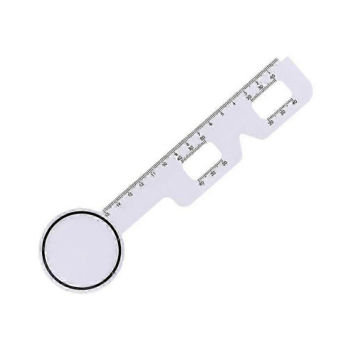 Double Side Eye Chart PD Ruler with Eye Occluder compatible with Vision Test and Eye Exams