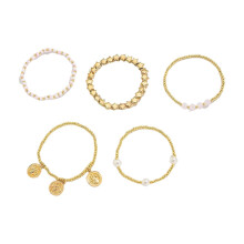 5 pulseras únicas con dijes, pulseras de estrella, pulseras elásticas, accesorio de moda hecho a mano, perfecto para regalar a mujeres y niñas.