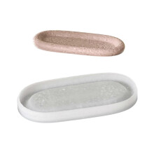 Kreative Silikonform, kompatibel mit Harztabletts/Kerzenbechern, große ovale Plattenform, Epoxid-Schmuckhalter-Zubehörform, mehrfarbig