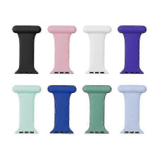 Correa de silicona para reloj de enfermera, compatible con Apple Watch de 38 mm, 42 mm, 44 mm y 40 mm, con diseño de pasador.