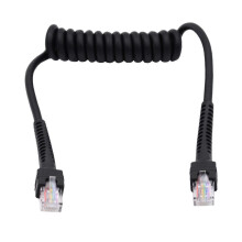 8-aderige Cat6 afgeschermde netwerkkabel met spiraalconnector, geschikt voor snel internet, gaming, streaming en CCTV-bewaking. Meerkleurig.