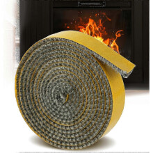 Self Adhesive Fiberglass Stove Gasket 1/4 Inch x 1/8 Inch x 10 Ft High Heat Rope compatible with Wood Pellet Stove Fireplace Oven Door Seal