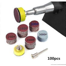 100Pcs 1inch 25mm Sanding Discs Pad 100-3000 Grit Abrasive Polishing Pad Kit compatible with Dremel Rotary Tool Sandpapers Accessories