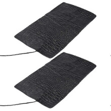 Portable Usb Heater Crab Heating Pad compatible with Outdoor Use Reptiles Cats Dogs Small Animals Black 34.00X18.00X0.50CM Waterproof 2Pack