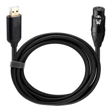 Robustes USB-auf-3-Pin-Audiokabel (weiblich), kompatibel mit Mikrofon, Karaoke und PC-Aufnahme, Plug & Play, mehrfarbig