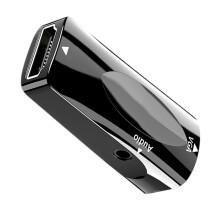 Duurzame 1080p HDMI naar VGA-adapter met 3,5 mm audio-aansluiting. Compatibel met computers, monitoren, laptops, projectoren en HDTV's.