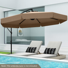 290 cm Cantilever Umbrella Easy Tilt Garden Parasols For Pool Garden Deck