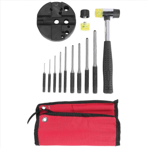 Roll Pin Punch Set,with Bench Block Pin Punches and Hammer 2
