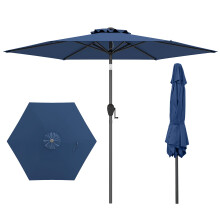 230 cm Patio Tilt Umbrella Large Table Market Umbrella For Backyard Garden Beach