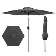 230 cm Patio Tilt Umbrella Large Table Market Umbrella For Backyard Garden Beach