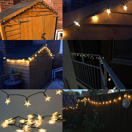 50 LED Solar Star String Lights, Garden Patio Yard Lamp Waterproof 1