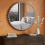 Round Beaded Silver Wall Mount Mirror Plastic 60Cm 2