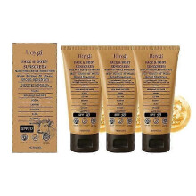 (3) 1-5x Natural Mineral Sunscreen SPF50+ with Beef Tallow for Sensitive Skin Waterproof Matte Finish 85g