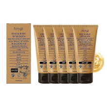 (5) 1-5x Natural Mineral Sunscreen SPF50+ with Beef Tallow for Sensitive Skin Waterproof Matte Finish 85g