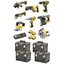Werkzeugset - DEWALT - DCK865P4T-QW - 9 Maschinen - Kabellos - 5 Ah