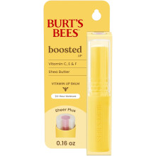 Burt's Bees Boosted Lip Balm Sheer Plus; Vitamin Lip Balm, Nourishing Vitamin C, E, and F Core, 1 Tube; 0.16 Oz.  (Sheer Plus)