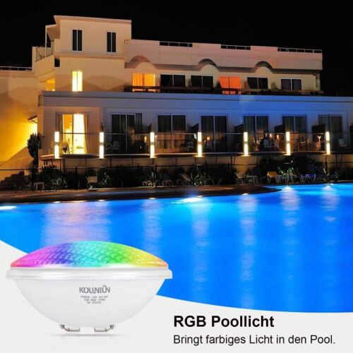 Φως πισίνας - PAR56 - RGB LED - Τηλεχειριστήριο - 12 λειτουργίες - IP68 2