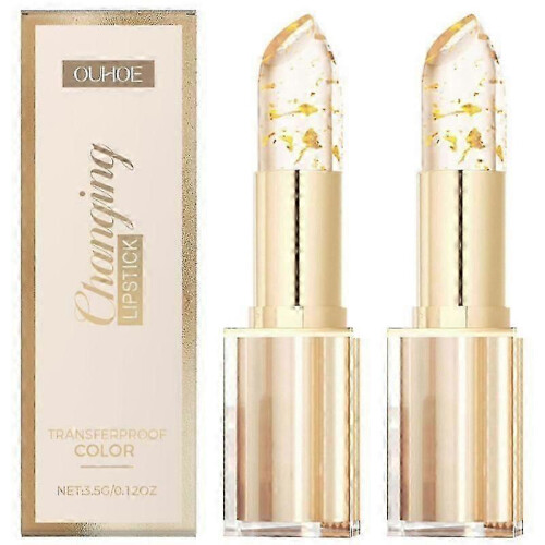 (2) Transferproof Color Changing Lipstick Natural Moisturizing Lip Balm
