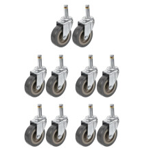 10Pcs Rubber Shopping Cart Wheels for Easy Repair