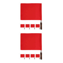 10Pcs Football Referee Flags Red Stainless Signal Flags