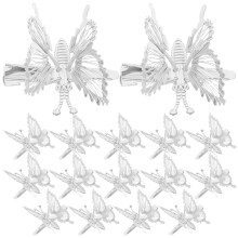 16Pcs Lightweight Silver Butterfly Hair Accessories for Festivals