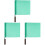 3Pcs Hand Waving Referee Flags Green Cloth Traffic and Racing Use 1