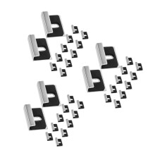 36Pcs Glass Fixing Clips Metal Mirror Mounting Kit Anti-Slip Silver