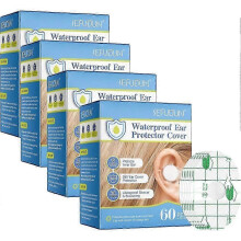 (4packs) Plastic Waterproof Ear Protector For Kids Adults Swimming Cover Caps Disposable Ear Stickers Swimming Cover Ear Paste