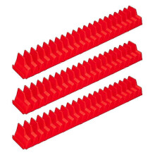 3Pcs Magnetic Wrench Organizer Easy to Install Portable Tool Storage Shelf Wrench Holder for Tool Drawer Storage Red