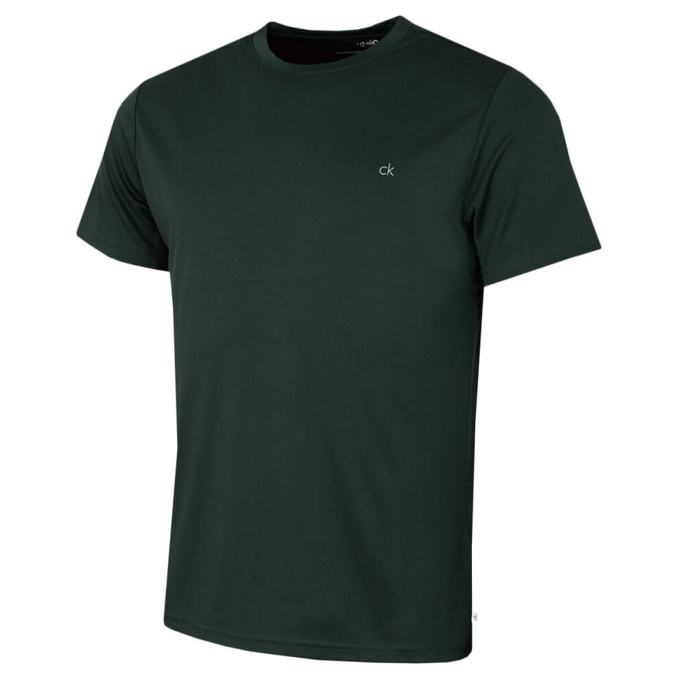 Calvin Klein (Xxxxl, Evergreen) Mens 2026 Harlem Quick Drying Crew Neck Lightweight Golf T-Shirt