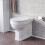NES Home White Oval Shape Back to Wall Toilet with Soft Close Slim Seat 2