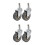 4Pcs Easy Replace Black Shopping Cart Universal Caster Wheels 1