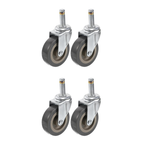 4Pcs Easy Replace Black Shopping Cart Universal Caster Wheels