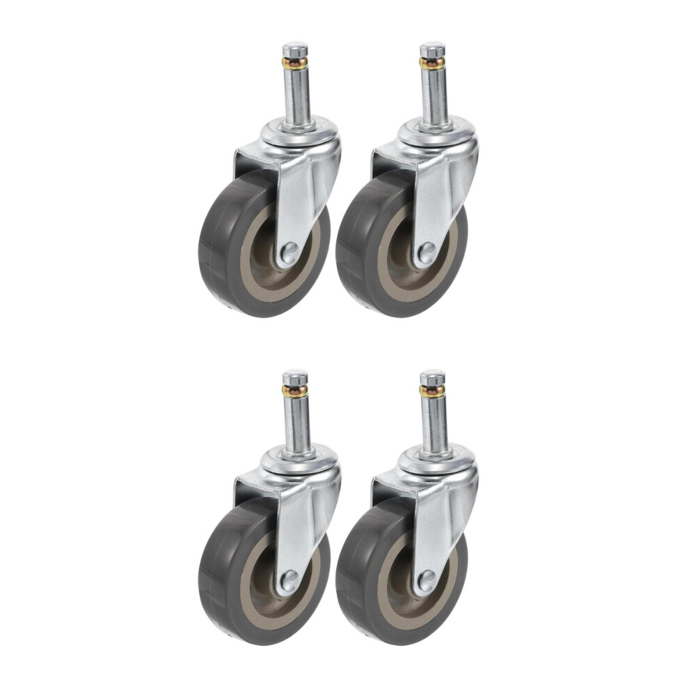4Pcs Easy Replace Black Shopping Cart Universal Caster Wheels 3762034693012