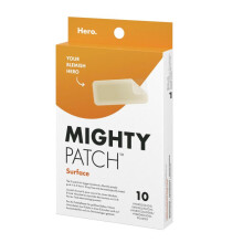 Hero Cosmetics Mighty Patch Surface Extended Coverage Hydrocolloid Acne Patch for Face and Body, 10 Count