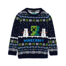 Minecraft Christmas Jumper (Boys Blue)