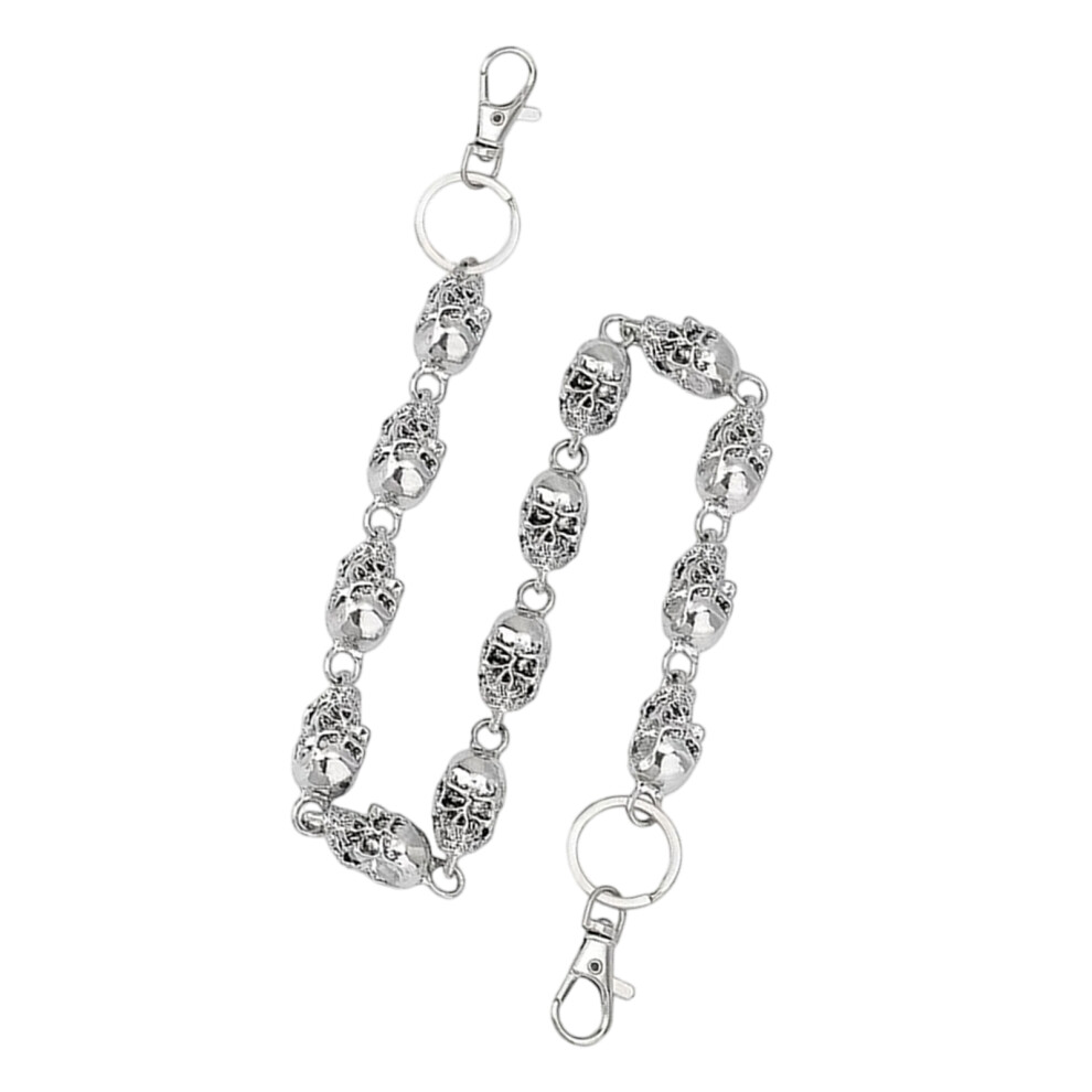 Silver Punk Hollow Skull Pants Chain Wallet Chain For Daily