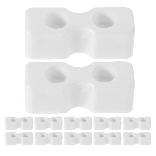 12Pcs White Crib Board Support Brackets Plastic Pegs for Baby Bed Rail