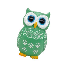 Owl Figurines Home Decors Accents Small Animal Sculptures-Green