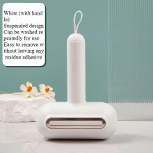 (handle version, White Gold) Doggocomfy Reusable Hair Roller Pro - Reduce Hidden Hair by 99%