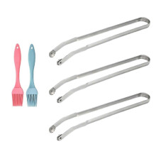 3pcs Sausage Turning Tongs,Kitchen Cooking Tongs,BBQ Tongs for Grilling,BBQ Sausage Grill Tongs,Long Handle Kitchen Tong