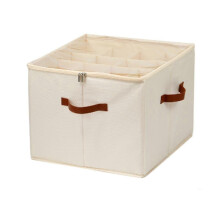 Shoe Storage Organizer, Shoe Organizer for Closet with Adjustable Dividers, Fits 16 Pairs, Shoes Storage Box Beige