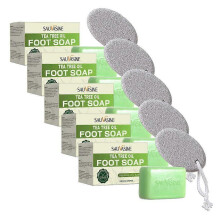 (5PCS) 1-5x Tea Tree Soap, Natural Tea Tree Soap Bar for Face & Body, Soothing Hydrating Body Wash for Clear Healthy Skin 100g