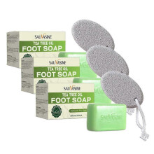 (3PCS) 1-5x Tea Tree Soap, Natural Tea Tree Soap Bar for Face & Body, Soothing Hydrating Body Wash for Clear Healthy Skin 100g