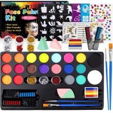 Gesichtsfarbe Kinderschminken Set, Bodypainting Farben für Theaterschminke, Kinderschminke Wasserbasis, 20 Farben Faschingsschminke Face Paint