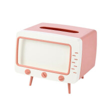(Pink) Creative TV Tissue Box Home Kitchen Tissue Storage Box Living Room Decor Gift ar Sofa Hotel Decorative Paper Container Tissue Box